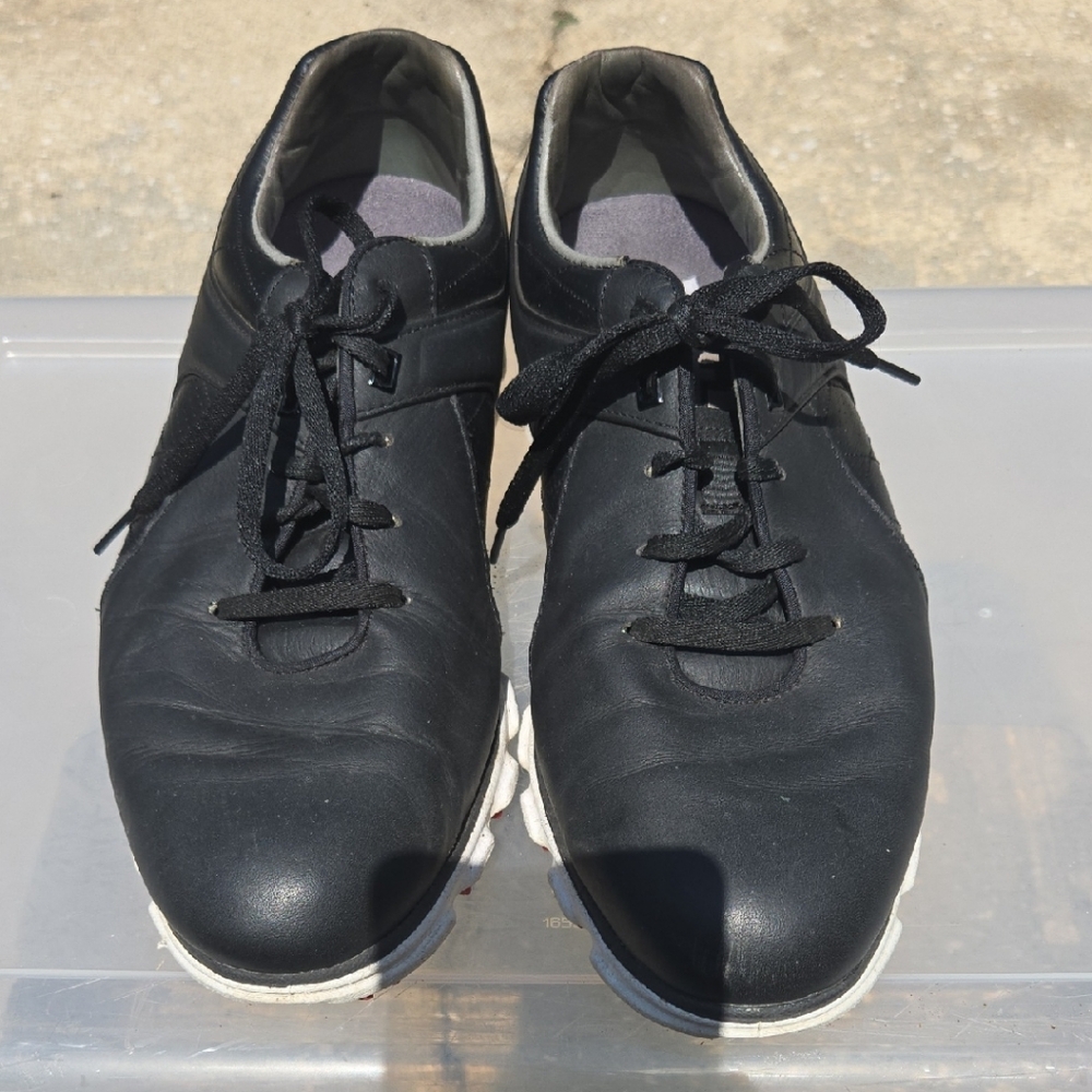 Men's Black Casual Lace-Up Sneakers with White Outsole